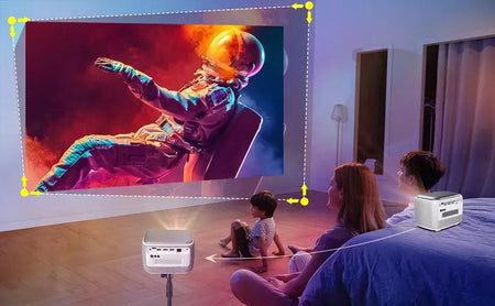 BYINTEK R20 Max Mini Projetor 4K DLP Smart WiFi Android 11.0 LED 1080P Projetores de home theater ao ar livre com bateria de 15600mAh