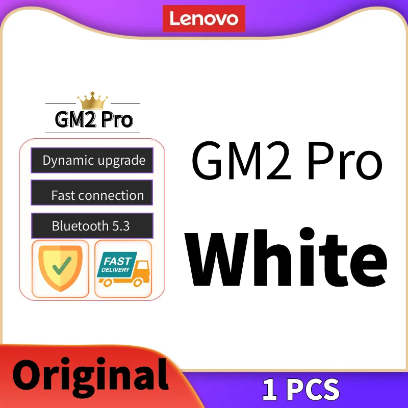 Lenovo-GM2 Pro 5.3 Fones de ouvido sem fio Bluetooth com microfone, fone de ouvido original, baixa latência auscultadores, HD Call, modo duplo, Gaming Headset