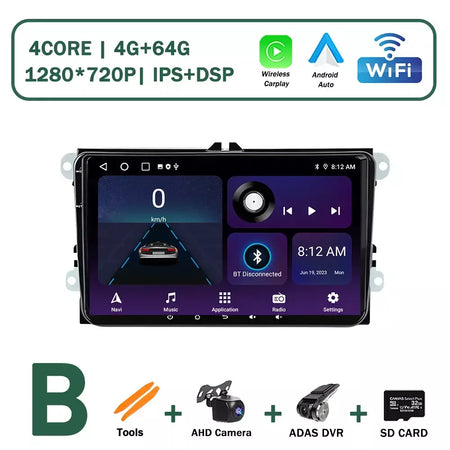 Sistema operacional android para vw volkswagen golf polo skoda rapid octavia tiguan passat amarok carro multimídia vídeo estéreo player gps carplay