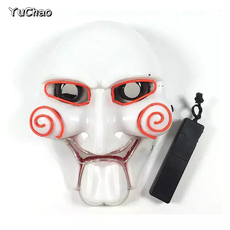 Led slipknot máscara dj halloween masquerade cosplay traje adereços assustador máscara brilhante para adultos homens halloween slipknot máscara