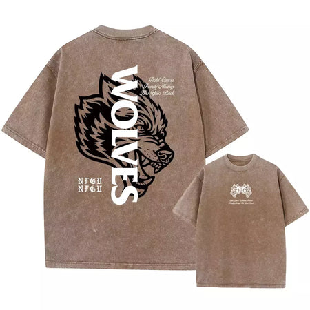 Lobos escuros Vintage lavados camisetas para homens, musculação em ginástica, roupas masculinas extragrandes, fitness no verão, treino