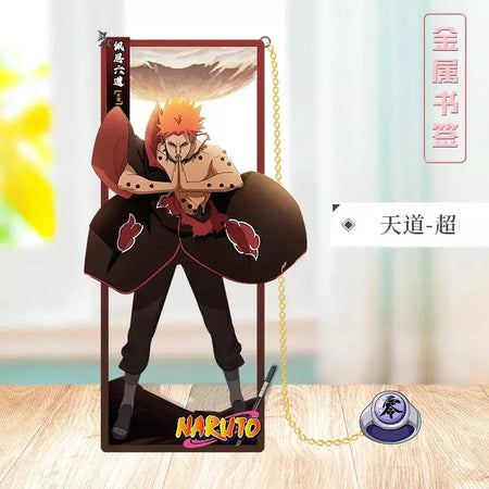 Naruto anime japonês periféricos metal artesanato marcador ornamentos de mesa colecionáveis presente de aniversário criativo para namorado menino brinquedo
