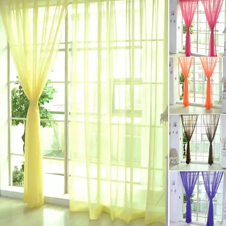 Romântico Quarto Gaze Cortina, Sala, Home Decor, Janela Sheer, Voile Cortinas, Janelas Tulle, Cortinas de porta
