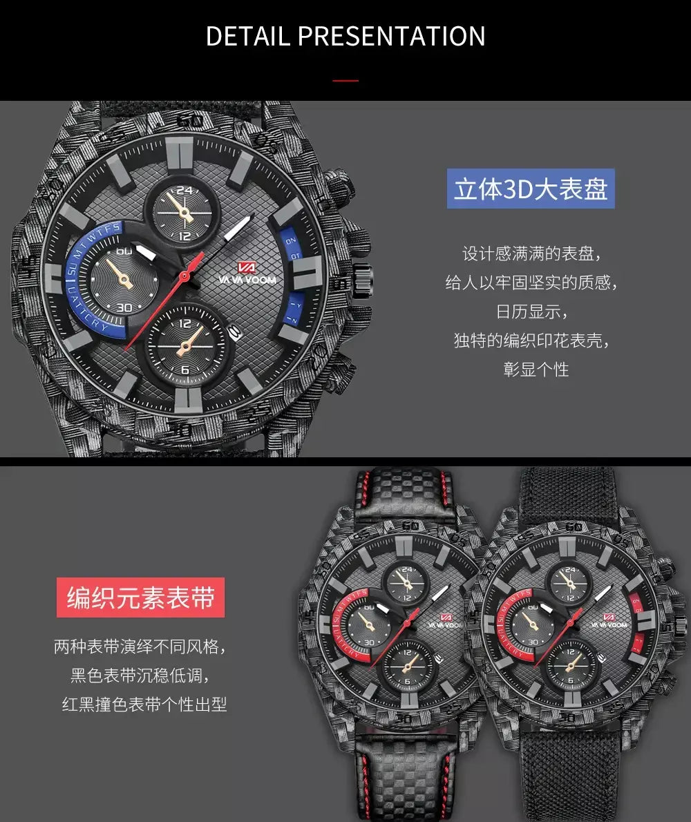 2023 nova marca famosa de luxo negócios esportes moda criativa couro quartzo calendário 3atm à prova dwaterproof água série piloto relógios masculinos