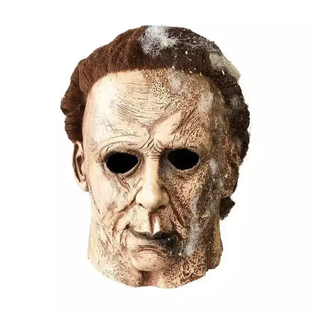 Máscara de látex masculina Michael Myers, rosto cheio, rímel, Rave Cosplay, filmes, brinquedos complicados, terror, fantasias extravagantes, máscara de terror