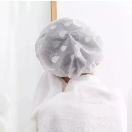 Touca de banho impermeável para mulheres e homens, tampa de cabelo seco, banho, anti-óleo, fumaça, cuidados com os cabelos, casa, 5pcs