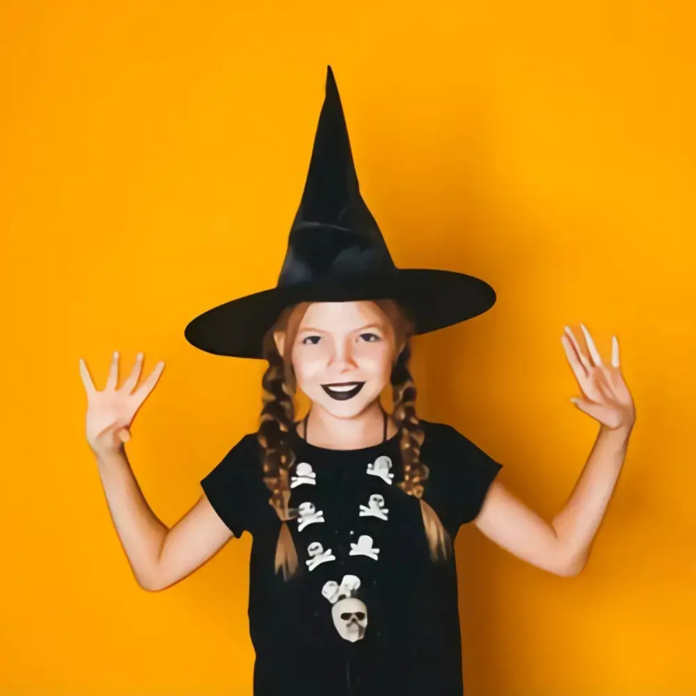 1 pçs chapéu de feiticeiro preto para crianças adultas halloween brincadeira horror festa masquerade ao ar livre bar escola decoração para casa adereços