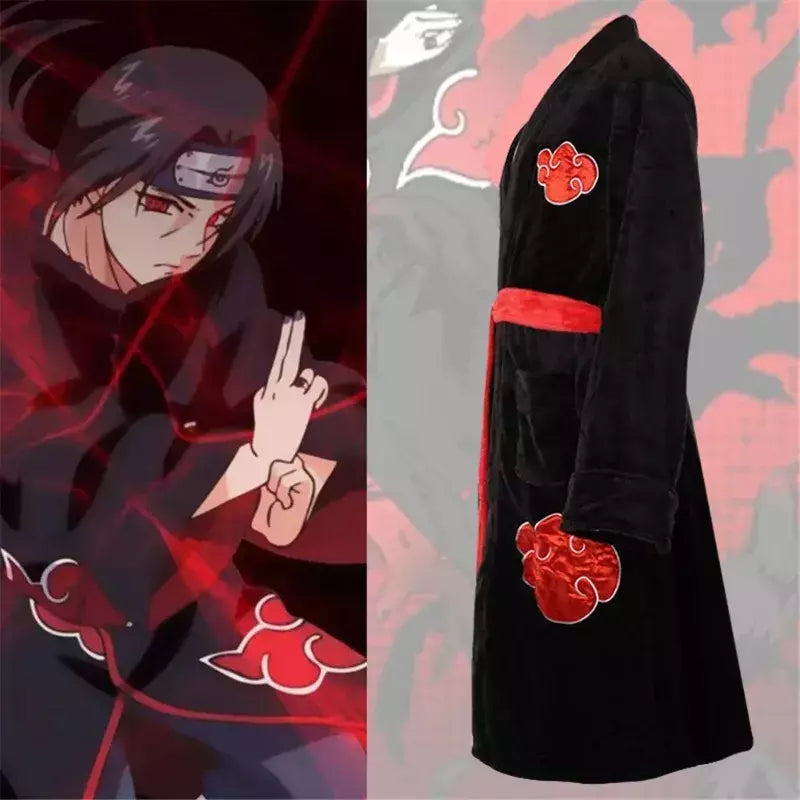Naruto anime uzumaki akatsuki roupões de banho pijamas homem cosplay trajes para casa yondaime namikaze roupão de banho térmico pijama