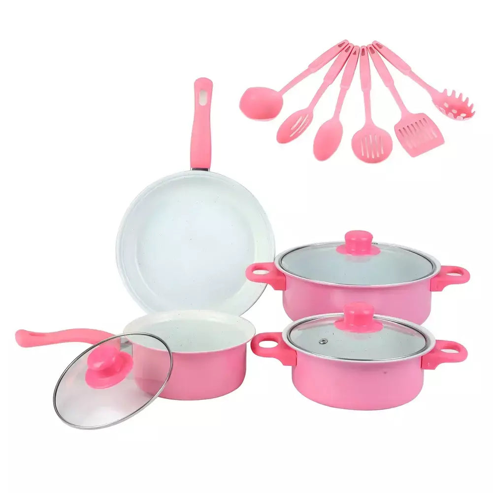 12pçs conjunto de panelas antiaderentes, pires, forno holandês, frigideira, conjuntos de cozinha, panela de indução e panela empilhável