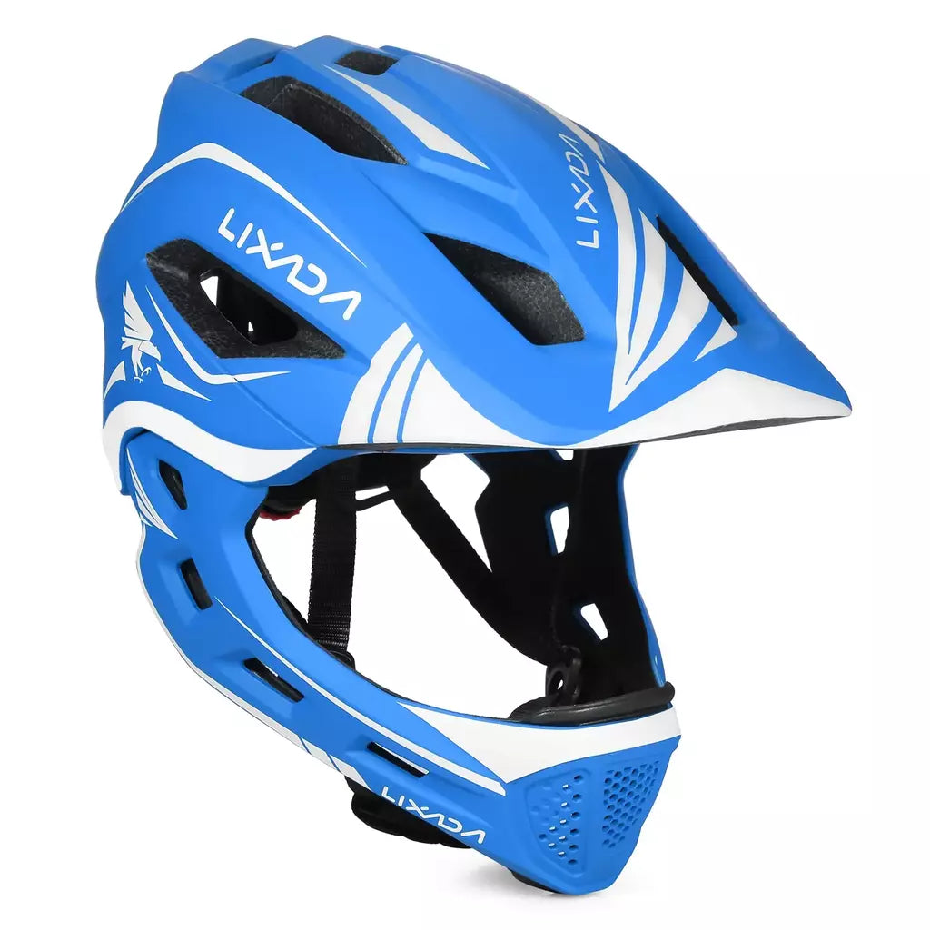 Lixada crianças 2-em-1 destacável capacete facial completo crianças esportes capacete de segurança da bicicleta equipamentos de proteção crianças capacete de ciclismo