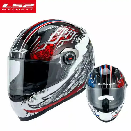 Ls2 rosto cheio capacete da motocicleta das mulheres dos homens capacete de motocross de alta resistência abs escudo 3c aprovado acessórios da motocicleta ff358
