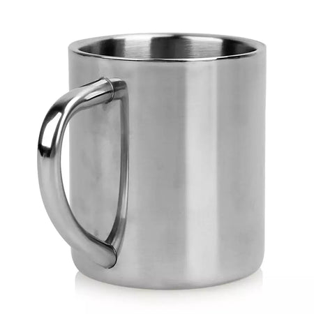 Double Wall Anti Scalding Coffee Mug, Copo de bebida inoxidável portátil isolado, Aço potável, Polimento Beer Tea Juice, 220ml