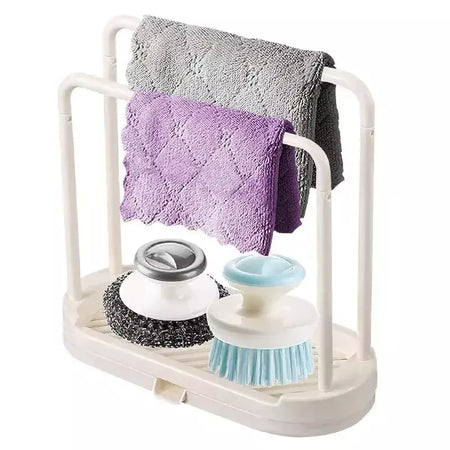 Suporte de drenagem de pano de cozinha acessórios de cozinha pia prateleira de drenagem cesta de armazenamento de drenagem para esponja pano bola de arame
