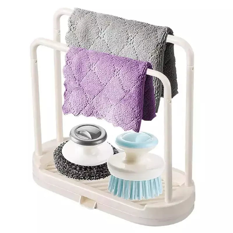 Suporte de drenagem de pano de cozinha acessórios de cozinha pia prateleira de drenagem cesta de armazenamento de drenagem para esponja pano bola de arame