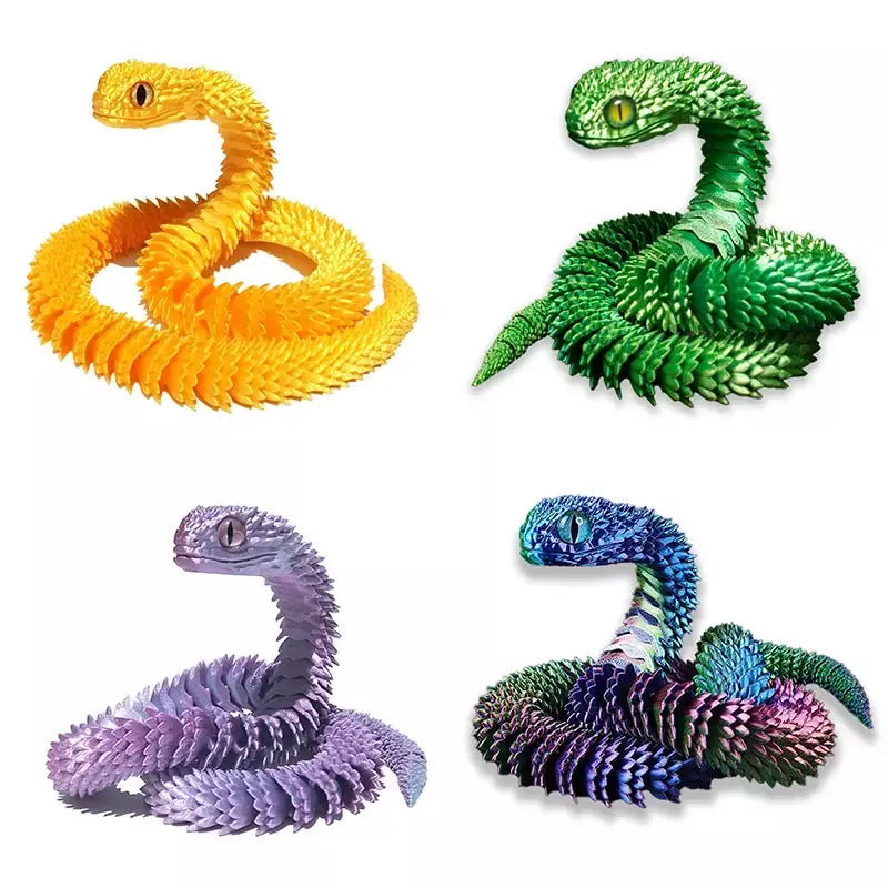 30cm 3d impresso cobra brinquedos engraçado impresso animais cobra natal ano novo artesanato ornamento simulação animal casa ornamento de mesa