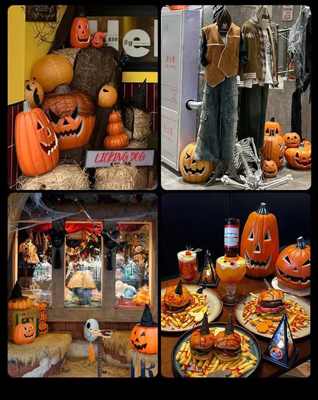 Decoração de halloween abóboras lâmpada para casa quintal jardim ao ar livre decoração halloween horror casa crânio festa adereços brilho no escuro
