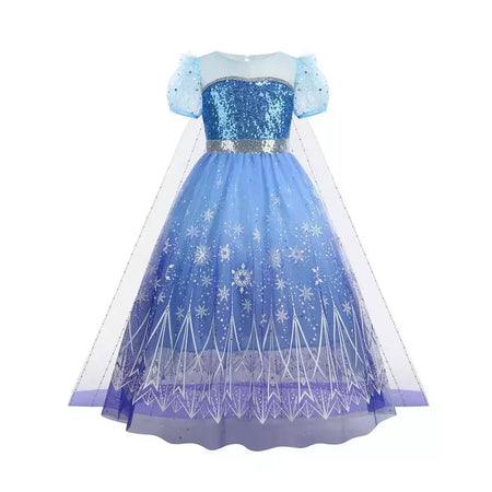 Crianças elsa traje menina aniversário malha vestido de princesa crianças cosplay neve rainha desempenho fantasia noite roupas de halloween