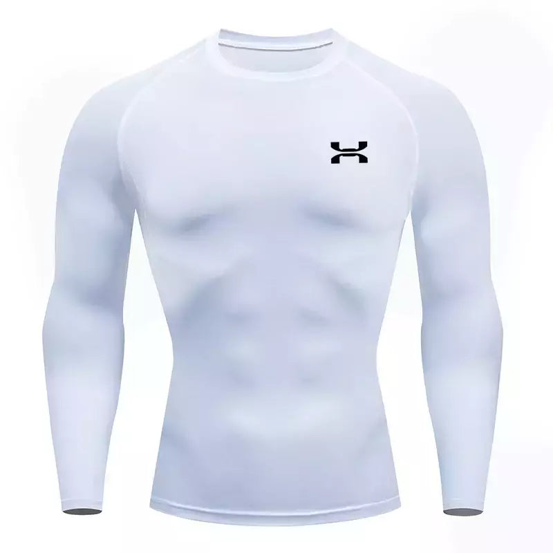 Camisa respirável Rashguard de compressão masculina, ajuste seco, camiseta esportiva MMA Fitness Gym, camisa de corrida, alta qualidade