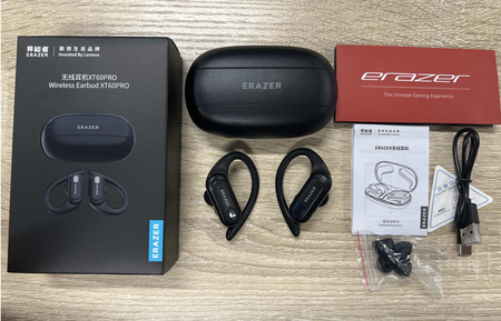 Erazer xt60pro esportes sem fio fones de ouvido bluetooth alta fidelidade redução ruído fone com microfone gancho