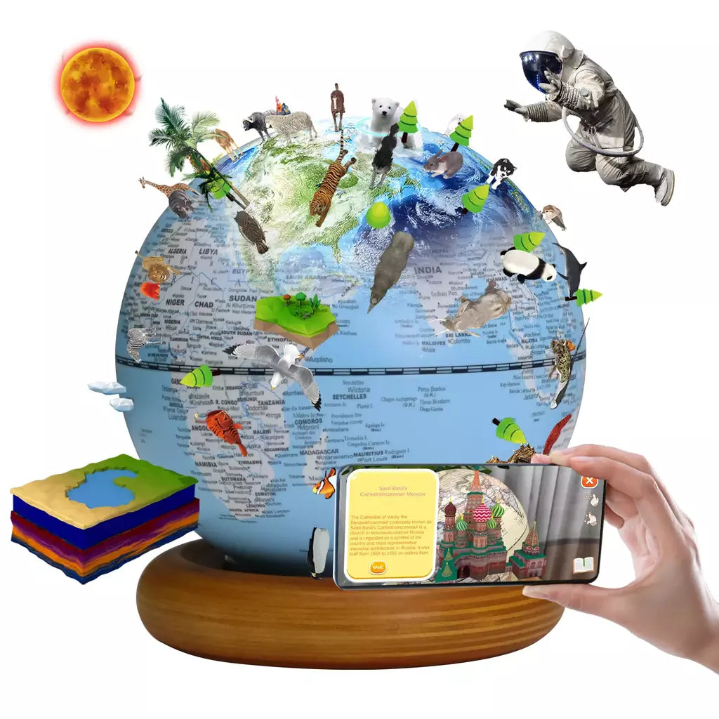 Globo Educacional Inteligente para Crianças, Brinquedo AR Interativo, Ideal para Aprendizagem Pré-Escolar, Presente de aniversário para meninos e meninas, Brinquedos STEM