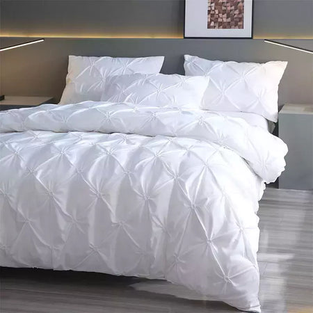 Monocromático confortável Quilt Cover para adultos, roupa de cama, White Bed Cover, fronha, Queen e King Duvet Cover Set, luxo, novo, 3PCs