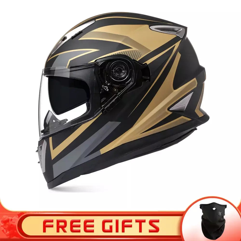 Gxt palhaço rosto cheio capacete da motocicleta lente solar interna motocross casco moto leve segurança bicicleta de rua equitação rápida casque moto