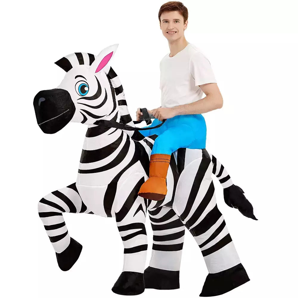 Adulto galo inflável traje engraçado unicórnio elk animais terno inflável halloween carnaval meio corpo explodir terno para cosplay