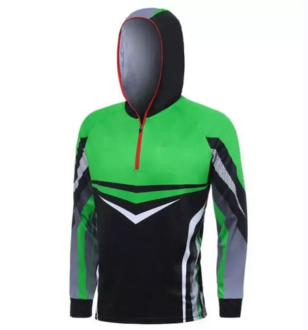 2025 sublimação meio zíper fino ajuste hoodie personalizado venda quente impressão camisa de pesca à prova ultravioleta torneio camisa de pesca