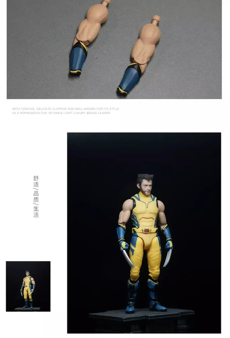 Em estoque manipula estúdio 1/12 wolverine braços substituíveis modelo acessório apto para ml lobo tio hugh jackman figura de ação decorações