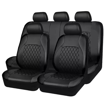 Capa de assento de carro de couro PU para todas as estações, protetor de assento totalmente cercado, à prova d'água, ajuste universal, sedan, suv, captador, assento de caminhão