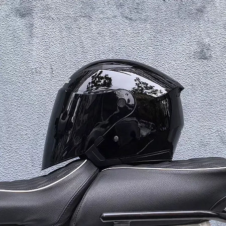 Capacete de motocicleta masculino feminino quatro estações capacete para motocicleta cascos para moto lente dupla corrida meia capacete