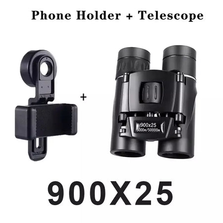 900x25 portátil hd zoom 5000m/50000m binóculos telescópio poderoso dobrável visão de longa distância caça acampamento ao ar livre esportes