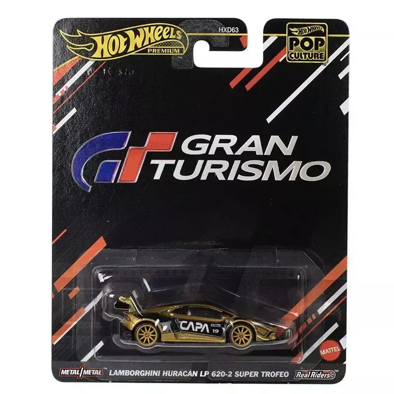 Original rodas quentes 2025 cultura pop Hxd63-L série lamborghini de volta para o futuro modelo de carro crianças brinquedos modelo carro coleção presente