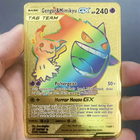 999999 Pontos hp pokemon cartão de metal charizard ouro metal super cartões inglês cartão mewtwo vmax mega anime jogo coleção presentes