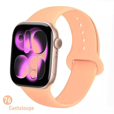 Pulseiras de silicone para apple watch pulseira 44mm 45mm 40 41mm 42-46mm pulseiras esportivas iwatch série 10 11 9 8 7 6 5 4 se ultra 3/2 49mm