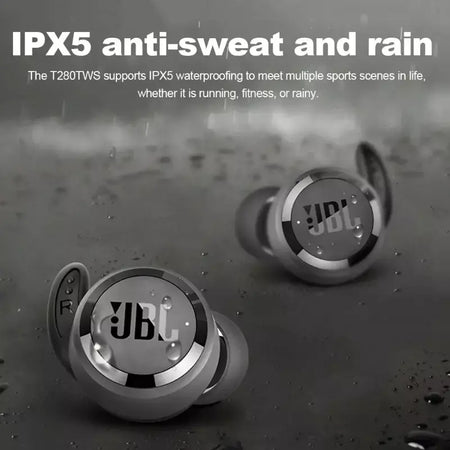 Venda Quente Jbl t280 tws fones de ouvido sem fio bluetooth 5.0 ipx5 à prova dwaterproof água esporte fone de ouvido chamada de um toque rico baixo fone de ouvido