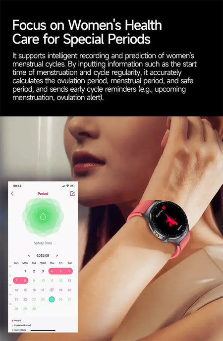 2026 novo relógio inteligente masculino feminino exame micro-físico ecg + ppg oxigênio no sangue ácido úrico pressão arterial safira smartwatch masculino