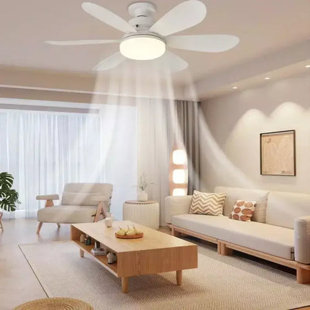Ventilador de teto LED 40W E27 com controle remoto para escurecimento, adequado para sala de estar, estudo, uso doméstico, 85-265V