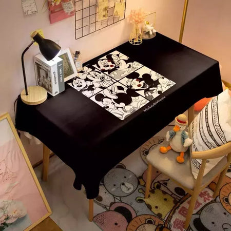 Toalha De Mesa Mickey Mouse Dos Desenhos Animados Da Disney Para Crianças, Mesa De Jantar Americana, Toalha De Mesa De Café Retro, Toalha De Mesa Quadrada