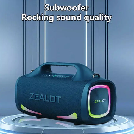 Zealot S79 100W alto-falante sem fio, alto-falante subwoofer portátil ao ar livre, qualidade de som Hifi, emparelhamento duplo, carregamento rápido, 24000mAh.