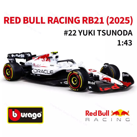 Bburago 1:43 2025 Red Bull RB21 Japão GP F1 Fórmula Carro Estático Veículos Fundidos Modelo Colecionável Carro de Corrida Brinquedos