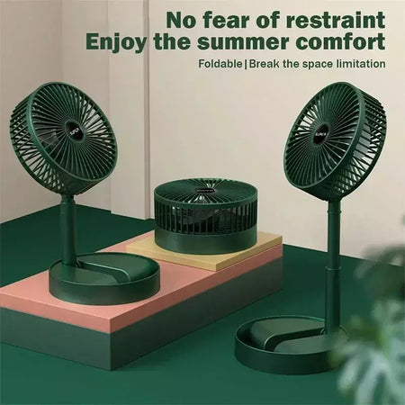 Mini ventilador elétrico portátil ajustável, Pequeno ventilador de refrigeração, Handy Desk, Casa, Escritório, Bateria de mesa, USB Recarregável