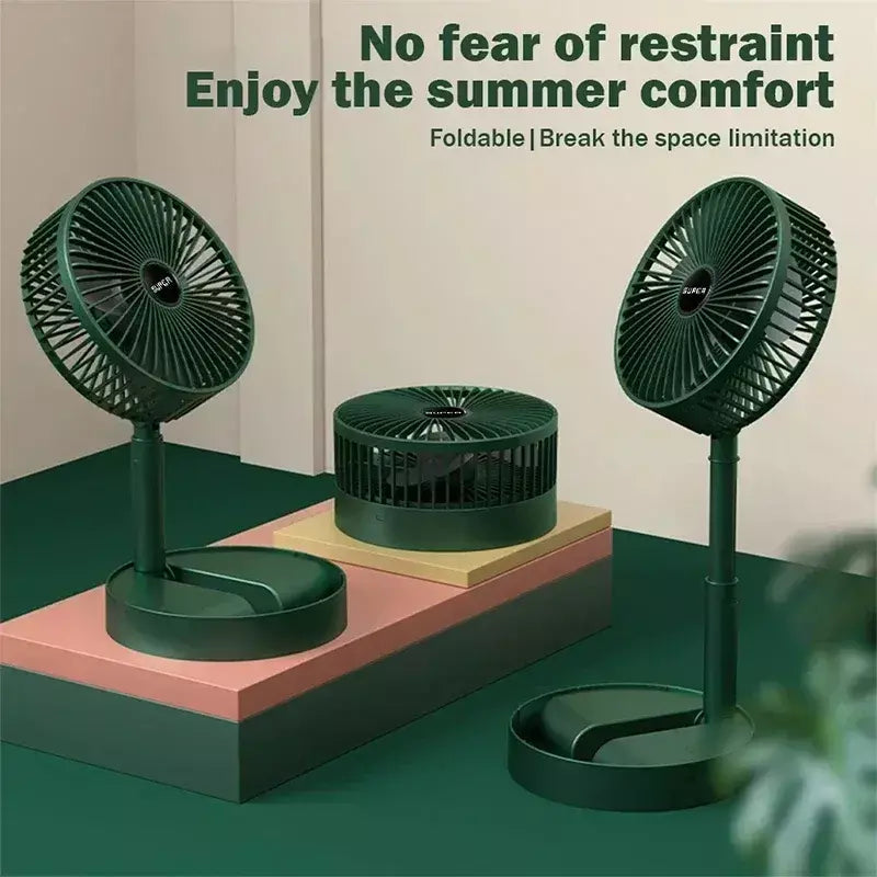 Mini ventilador elétrico portátil ajustável, Pequeno ventilador de refrigeração, Handy Desk, Casa, Escritório, Bateria de mesa, USB Recarregável