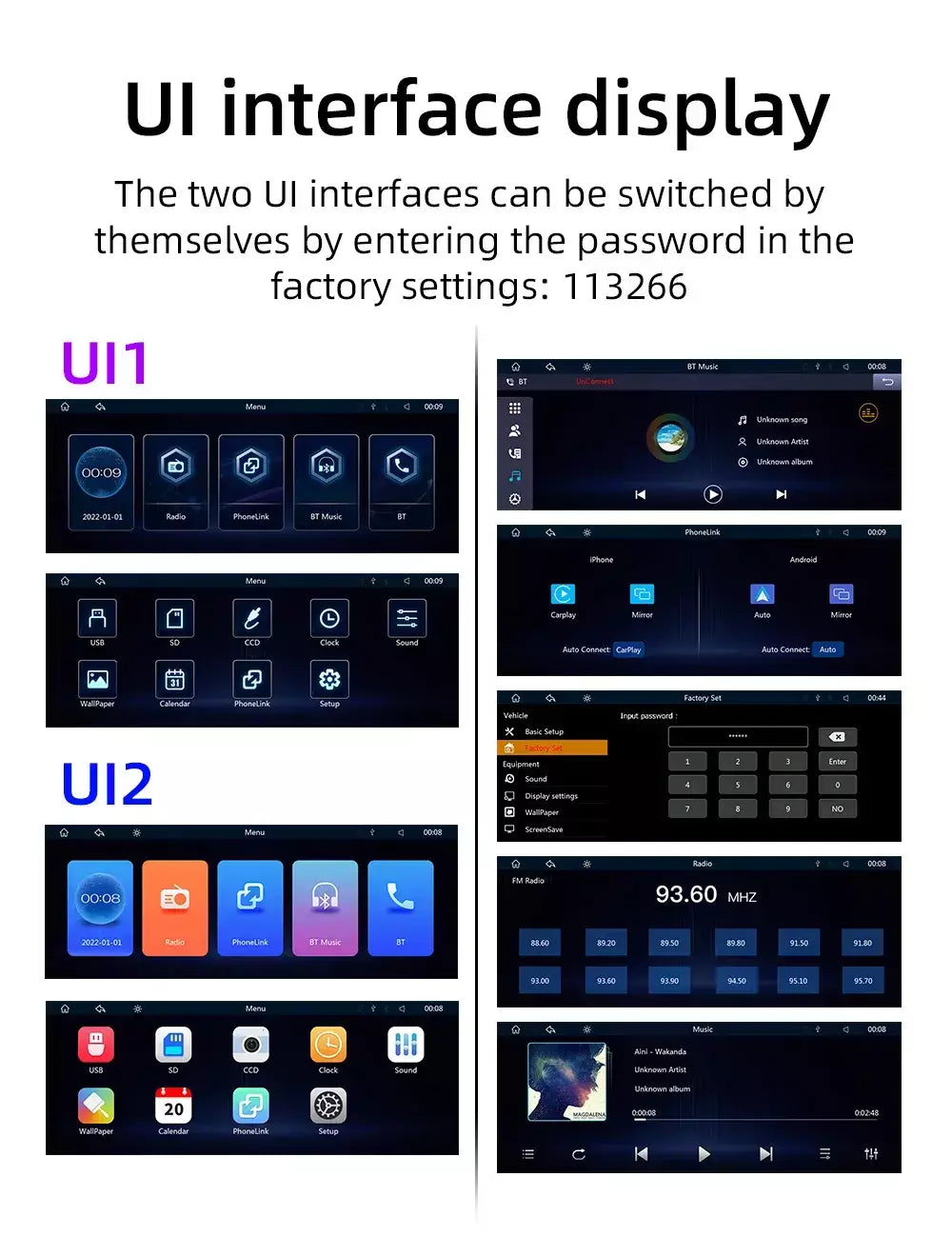 Bqcc 10.26 Polegada portátil sem fio carplay tela hd câmera de ré traseira rádio do carro dvr mp5 multimídia player vídeo android auto