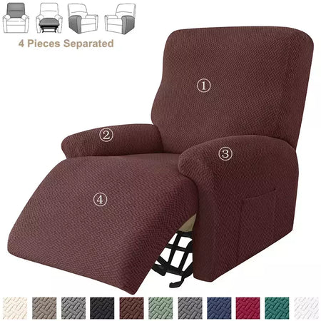 Jacquard Stretch Reclinável Sofá Covers, Poltrona elástica Split, Capa de cadeira antiderrapante, Cadeiras Lazy Boy, Slipcovers para sala de estar