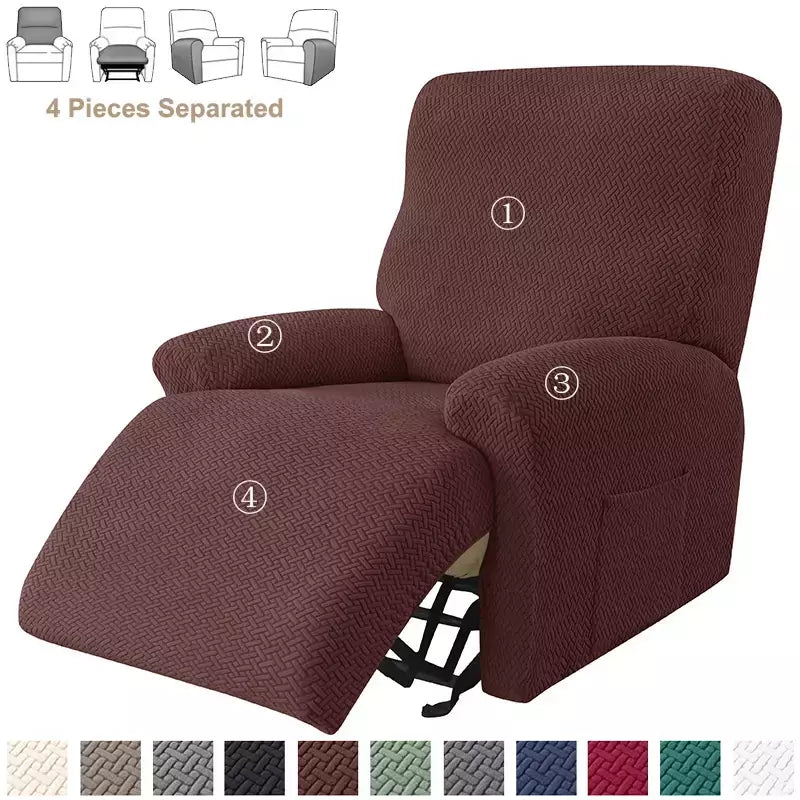 Jacquard Stretch Reclinável Sofá Covers, Poltrona elástica Split, Capa de cadeira antiderrapante, Cadeiras Lazy Boy, Slipcovers para sala de estar