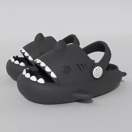Tridimensional crianças tubarão buraco sapatos verão casa bebê antiderrapante sandálias plataforma bonito dos desenhos animados sola macia crianças slippe