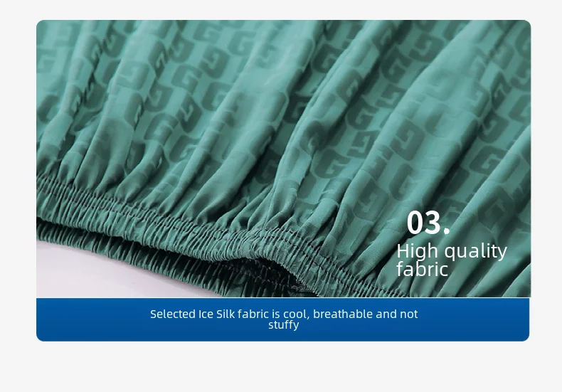 Pijama Jacquard de seda gelada masculino, manga curta, outwear casual, simulação adolescente, roupa de casa, verão, conjunto de 3 peças
