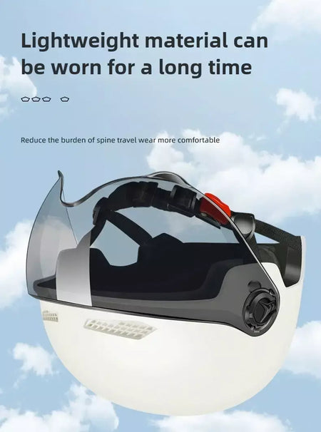 Capacete de segurança de bicicleta 3C certificado masculino e feminino adulto crianças dos desenhos animados bicicleta elétrica motocicleta meio capacete com óculos