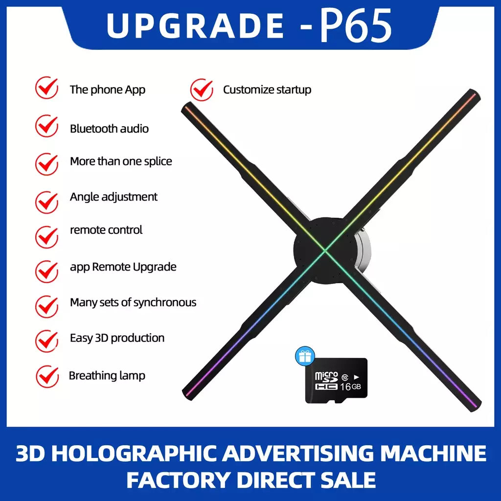 Ventilador holográfico 3d 180cm wifi em tempo real 3d ultra hd 2512led luzes display de publicidade luzes holográficas player projetor legal